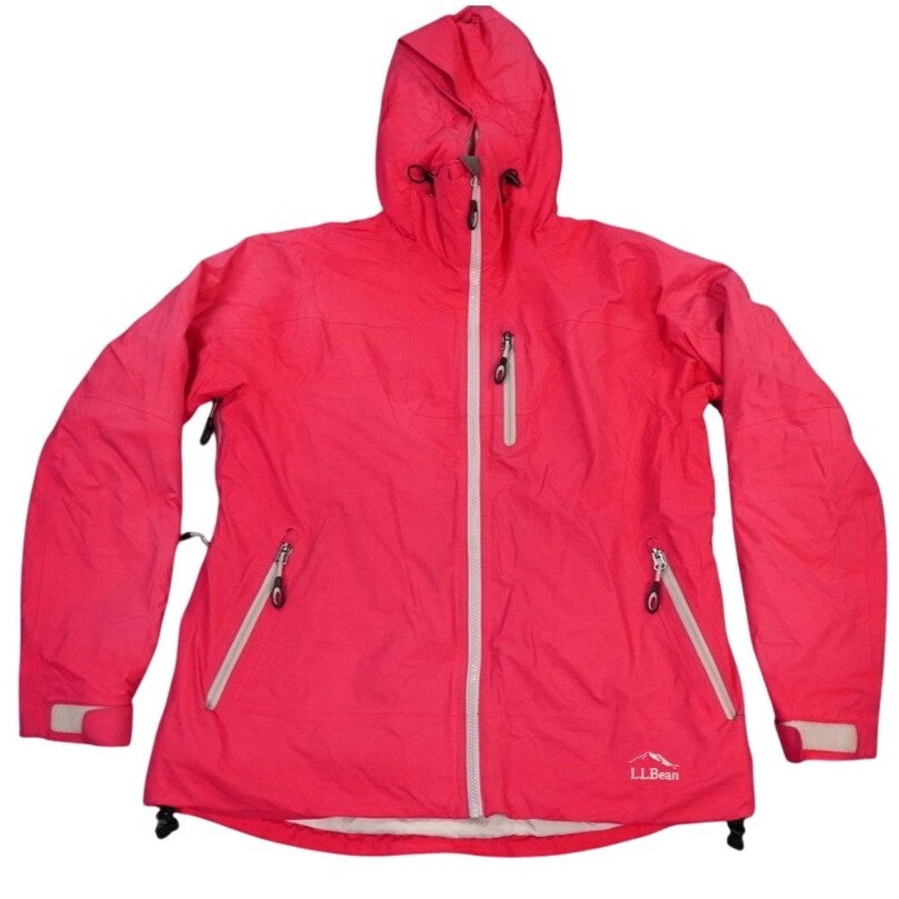 LL Bean DownTek Ski Jacket Womens‎ Medium Pink Insulated Camping Anorak Coat